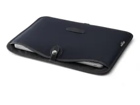 13" Laptop Slip - Black Canvas / Black Leather