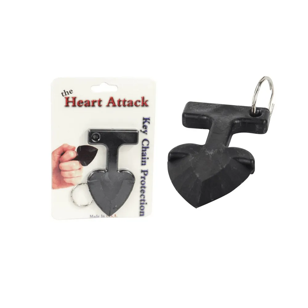 18 Units Hair Brush Hidden Dagger Heart Attack Key Chain and Credit Card Knife