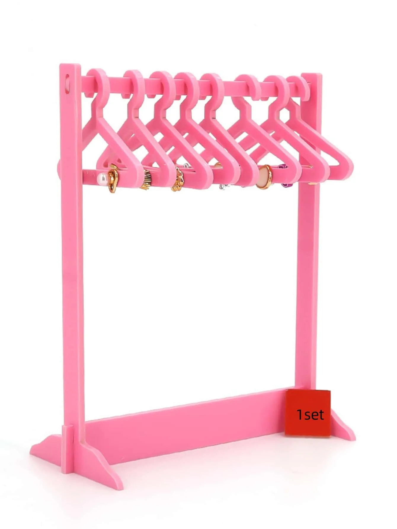 1pc Acrylic Jewelry Storage Rack,Coat Hanger Shaped Solid Cute Jewelry Organizer,Jewelry Display Stand For Earring,Necklace