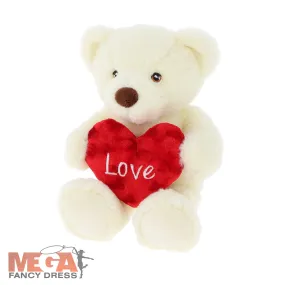 20cm Cream Teddy Bear With Heart