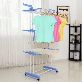 3 Layer Clothes Drying Racks-Blue