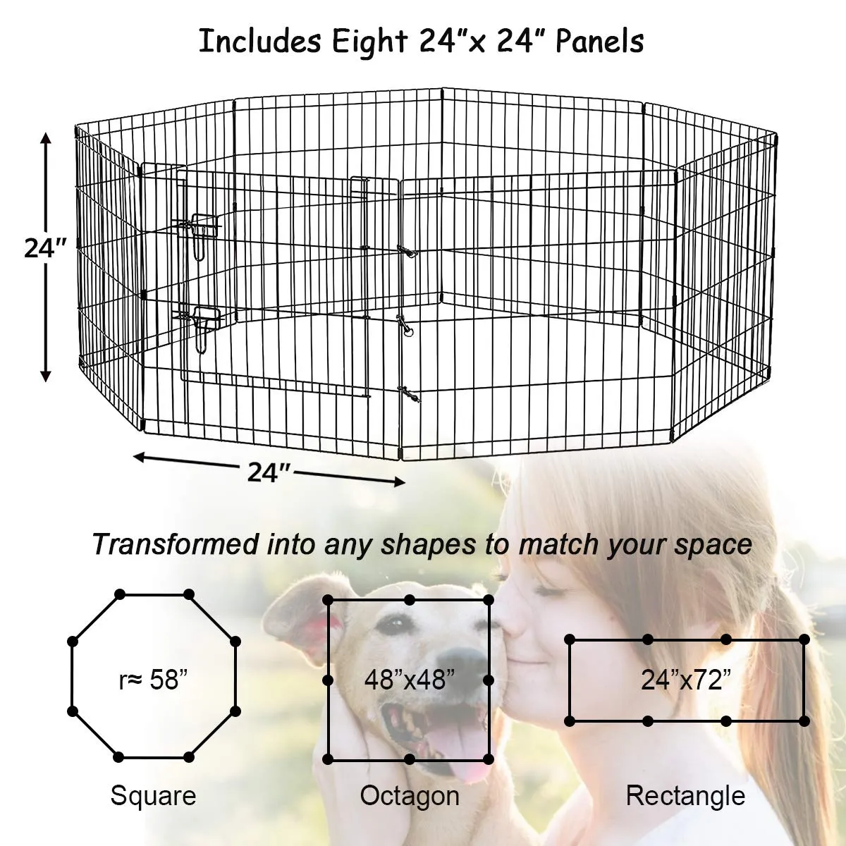 8-Panel Pet Playpen