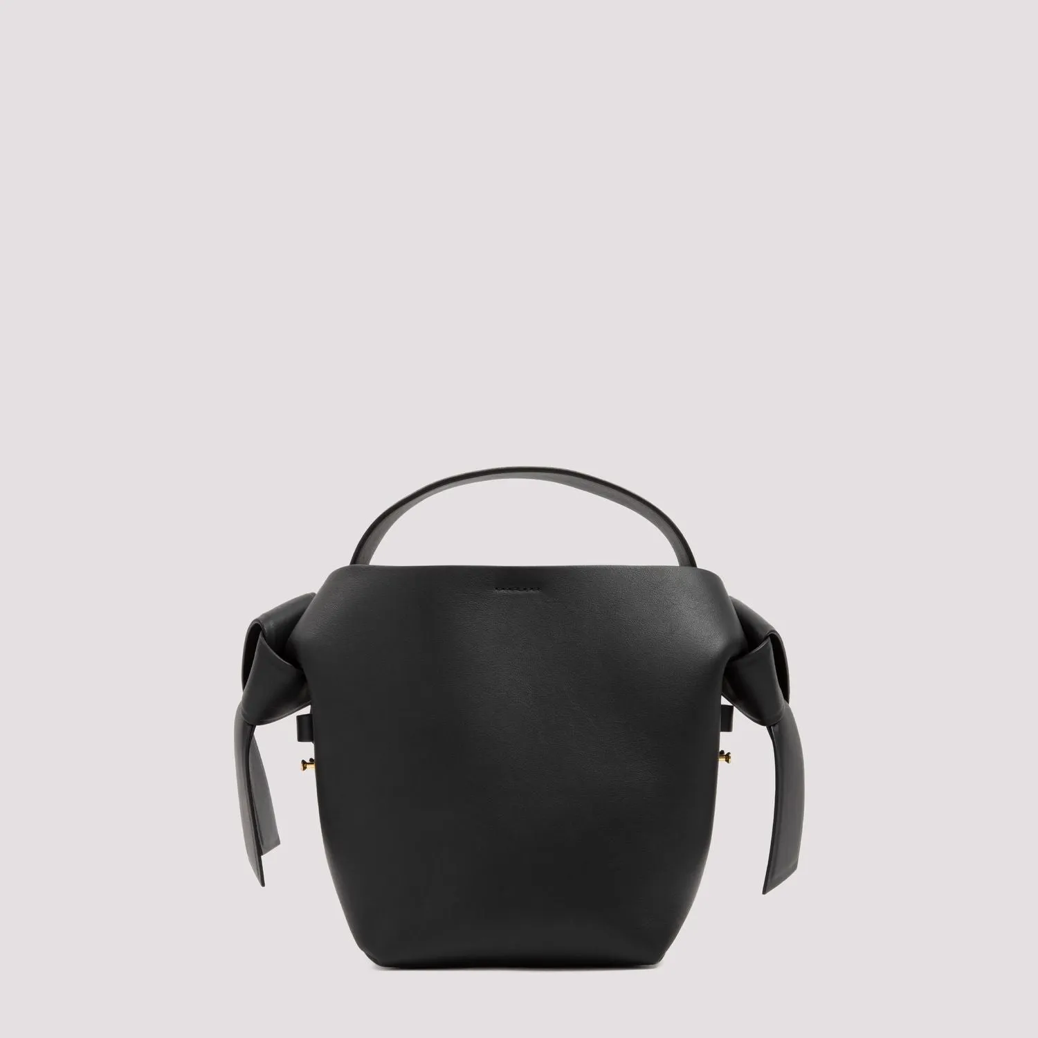 ACNE STUDIOS Mini Musubi Leather Handbag with Knot Accents, Magnetic Closure, and Removable Strap - Pink