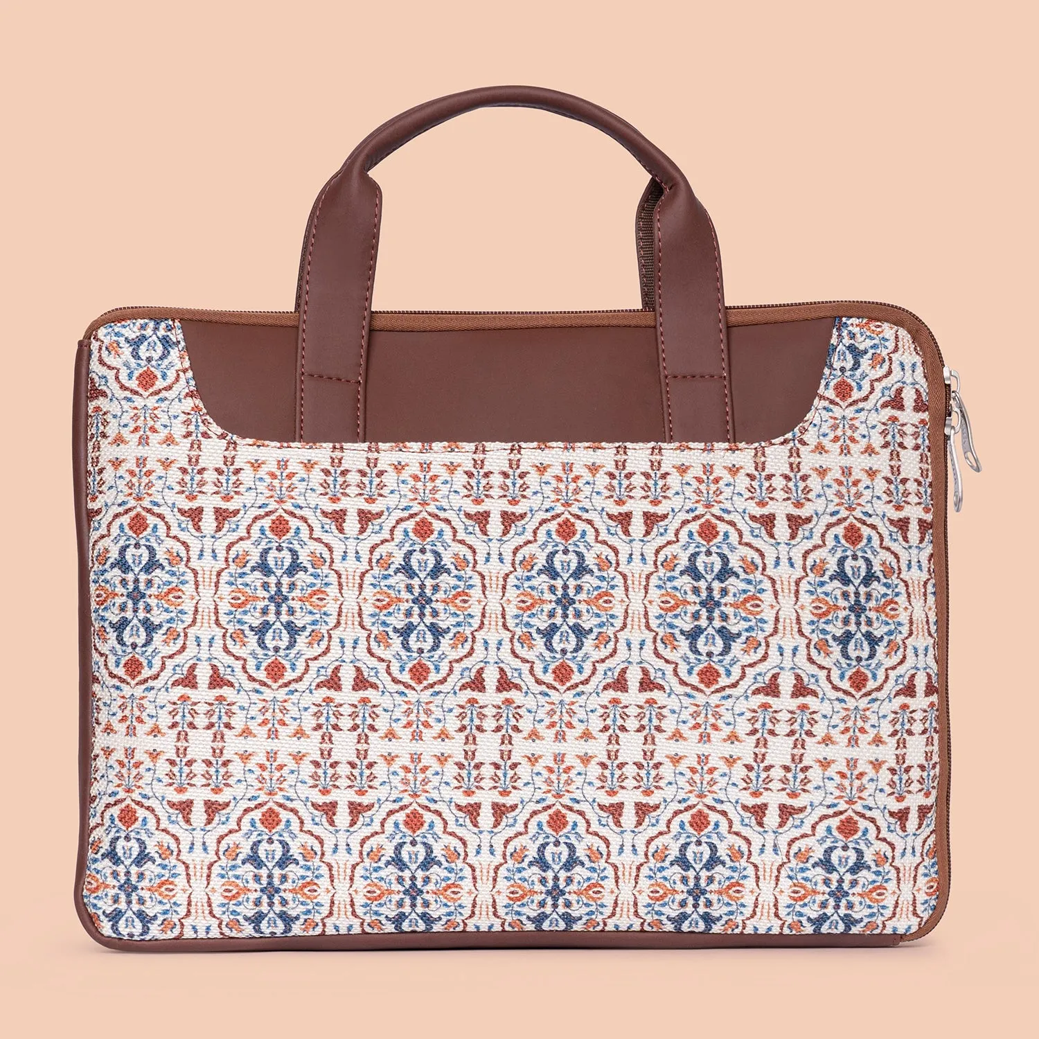 Agra Floral L-Zippered Laptop Sleeve