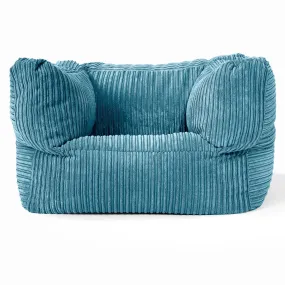 Albert Bean Bag Armchair - Cord Aegean Blue