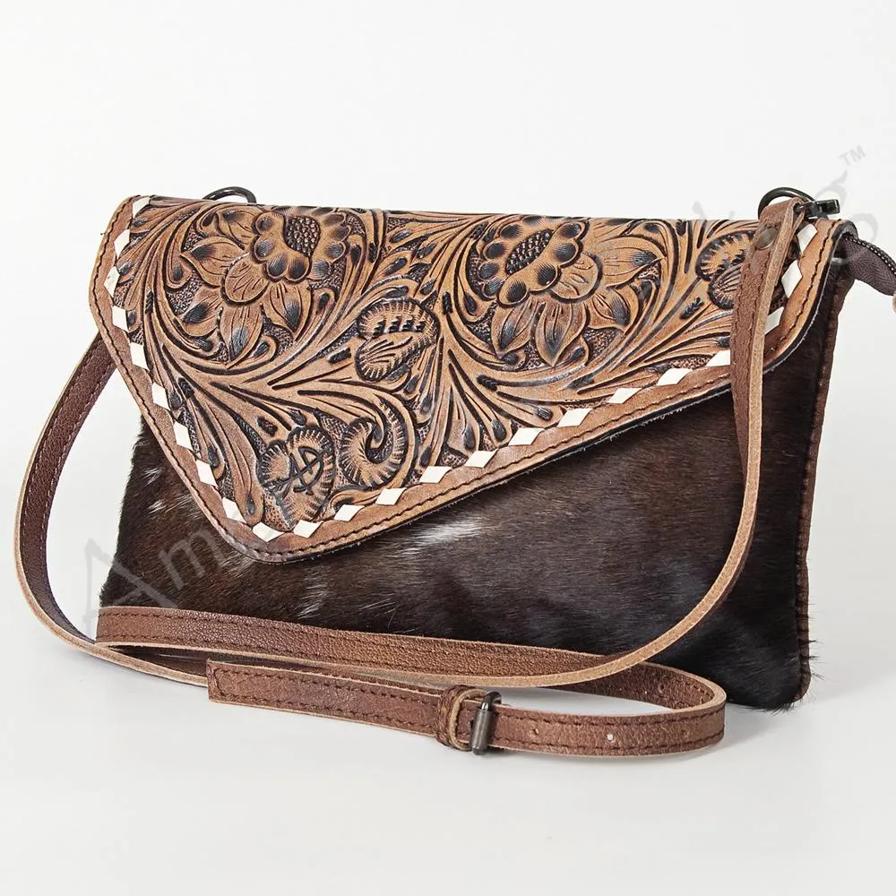 American Darling Cowhide Tooled Clutch/Crossbody