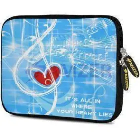 Amzer 10.5 Inch Neoprene Notebook Tablet/iPad Sleeve - Sky Blue Music