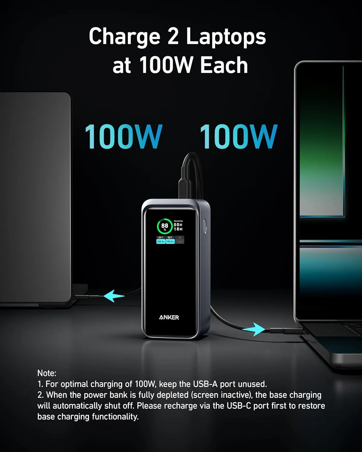 Anker Prime Power Bank, 20,000mAh Portable Charger with 200W Output, Smart Digital Display, 2 USB-C and 1 USB-A Port Compatible with iPhone 15/14/13 Series, Samsung, Dell, and More