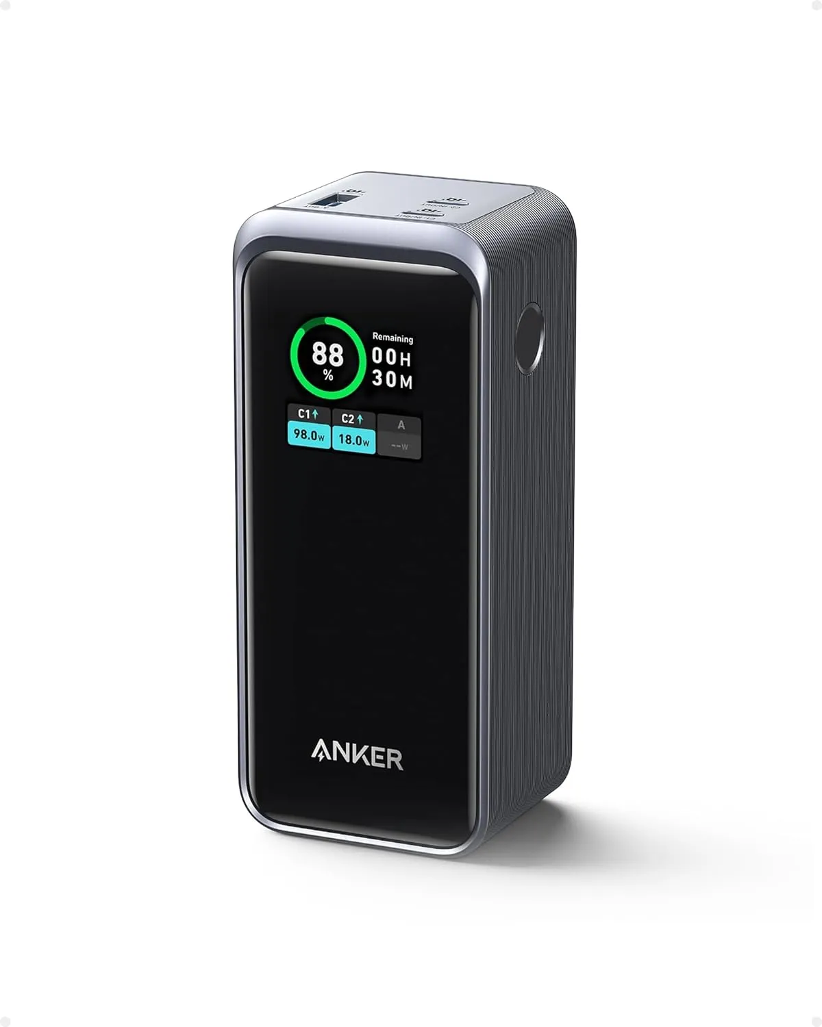 Anker Prime Power Bank, 20,000mAh Portable Charger with 200W Output, Smart Digital Display, 2 USB-C and 1 USB-A Port Compatible with iPhone 15/14/13 Series, Samsung, Dell, and More