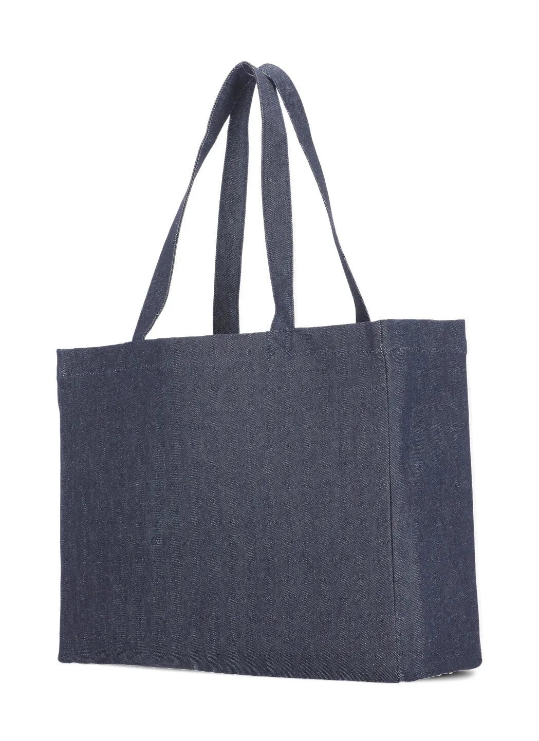 A.P.C. Graphic Printed Denim Shopping Bag