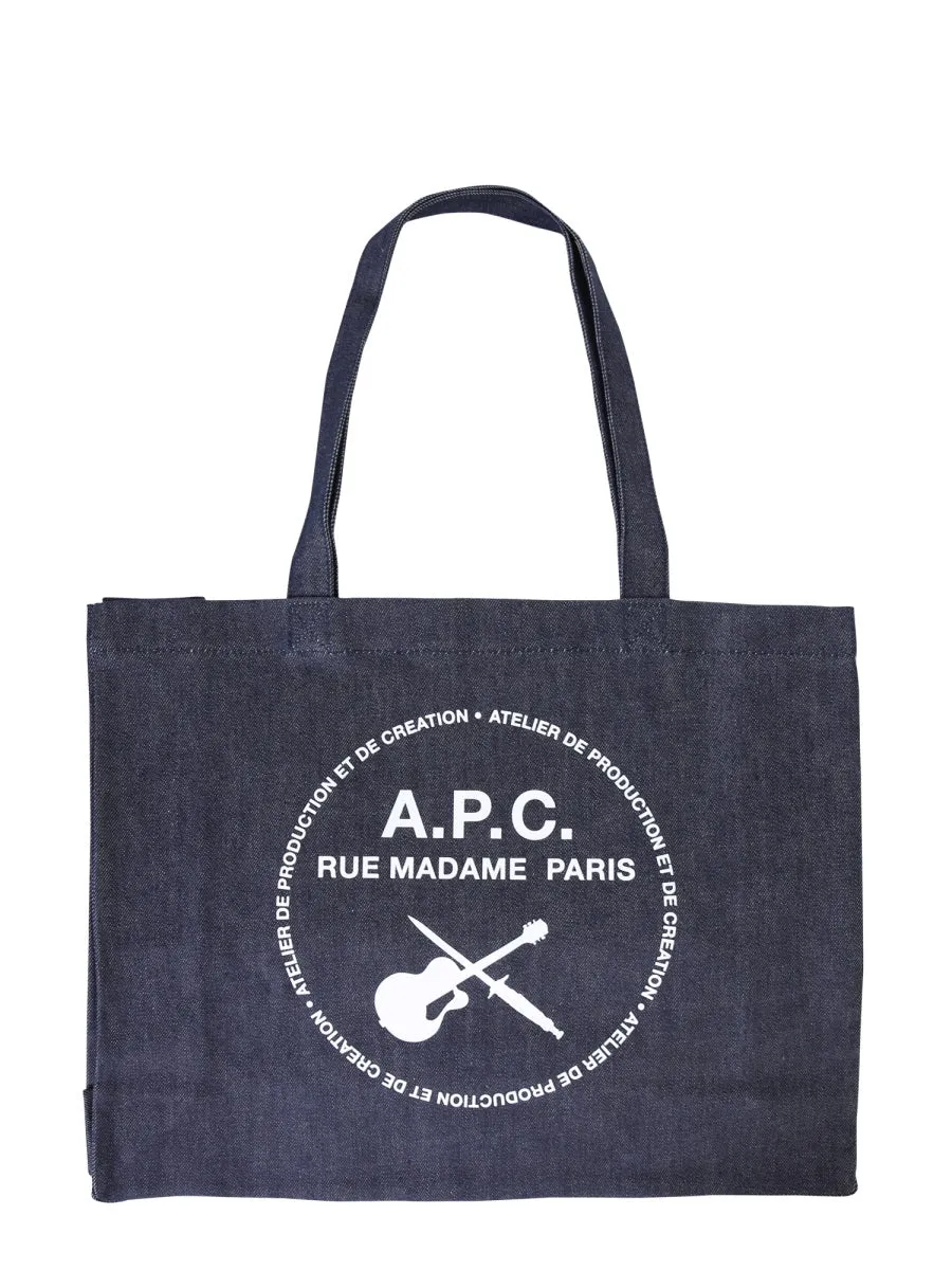 A.P.C. Guitare Poignard Shopping Tote Bag