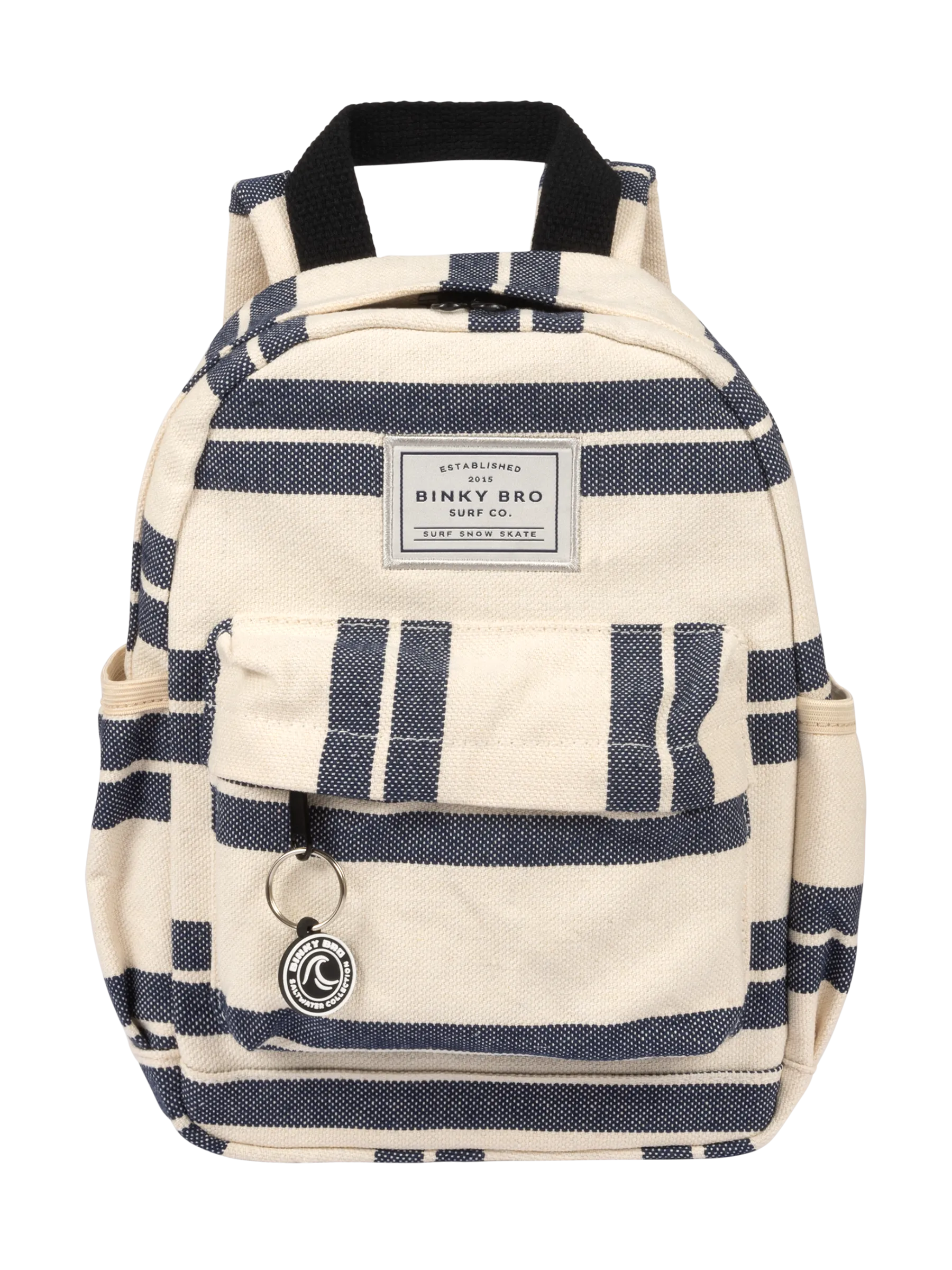 Backpack (Navy Striped Canvas)