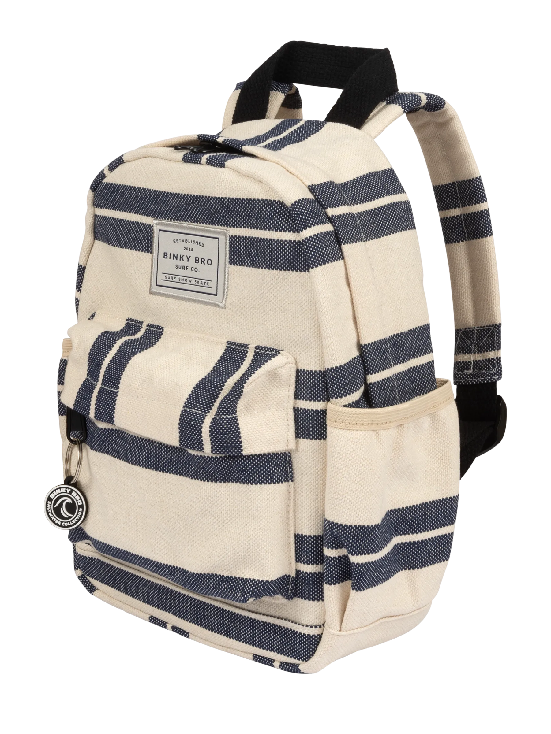 Backpack (Navy Striped Canvas)