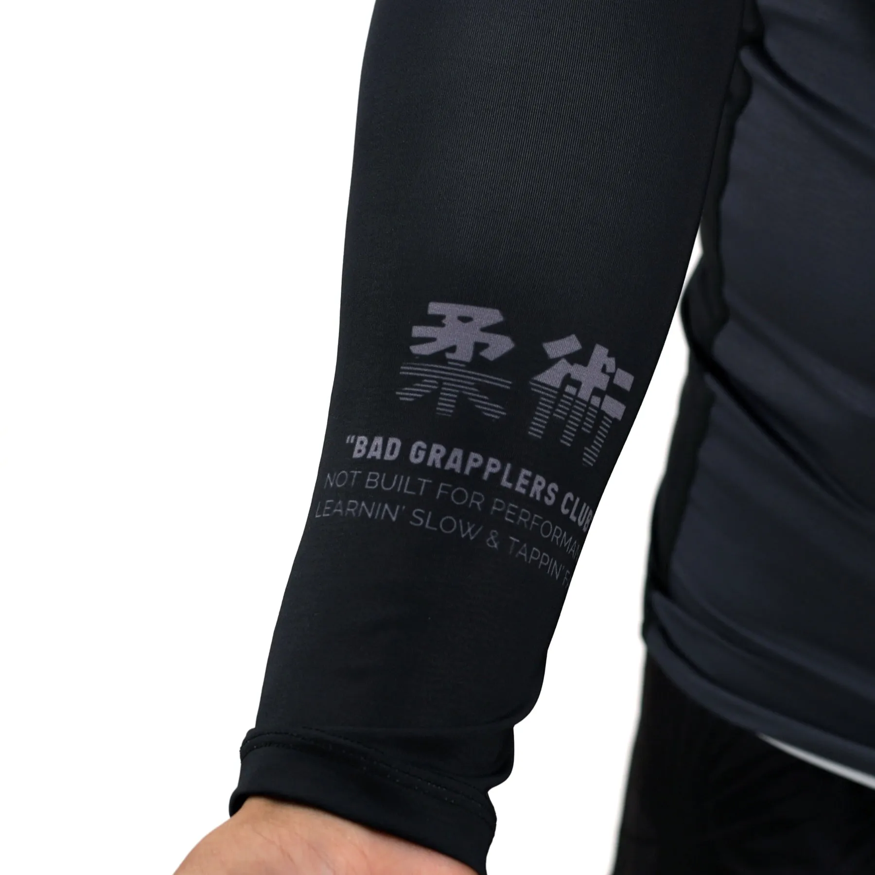 BAD GRAPPLERS CLUB Men's Rash Guard - Long Sleeve (Black)