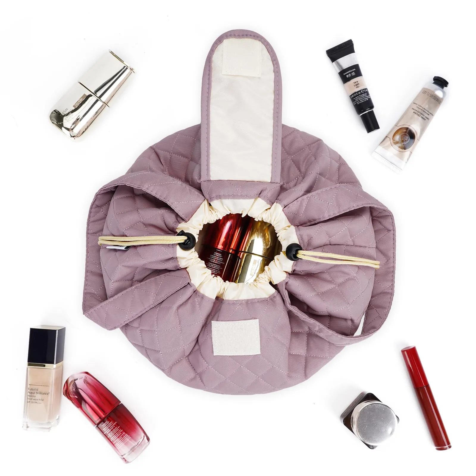 Barrel Drawstring Toiletry Makeup Bag