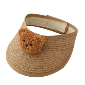 Bear Baby Straw Visor Khaki