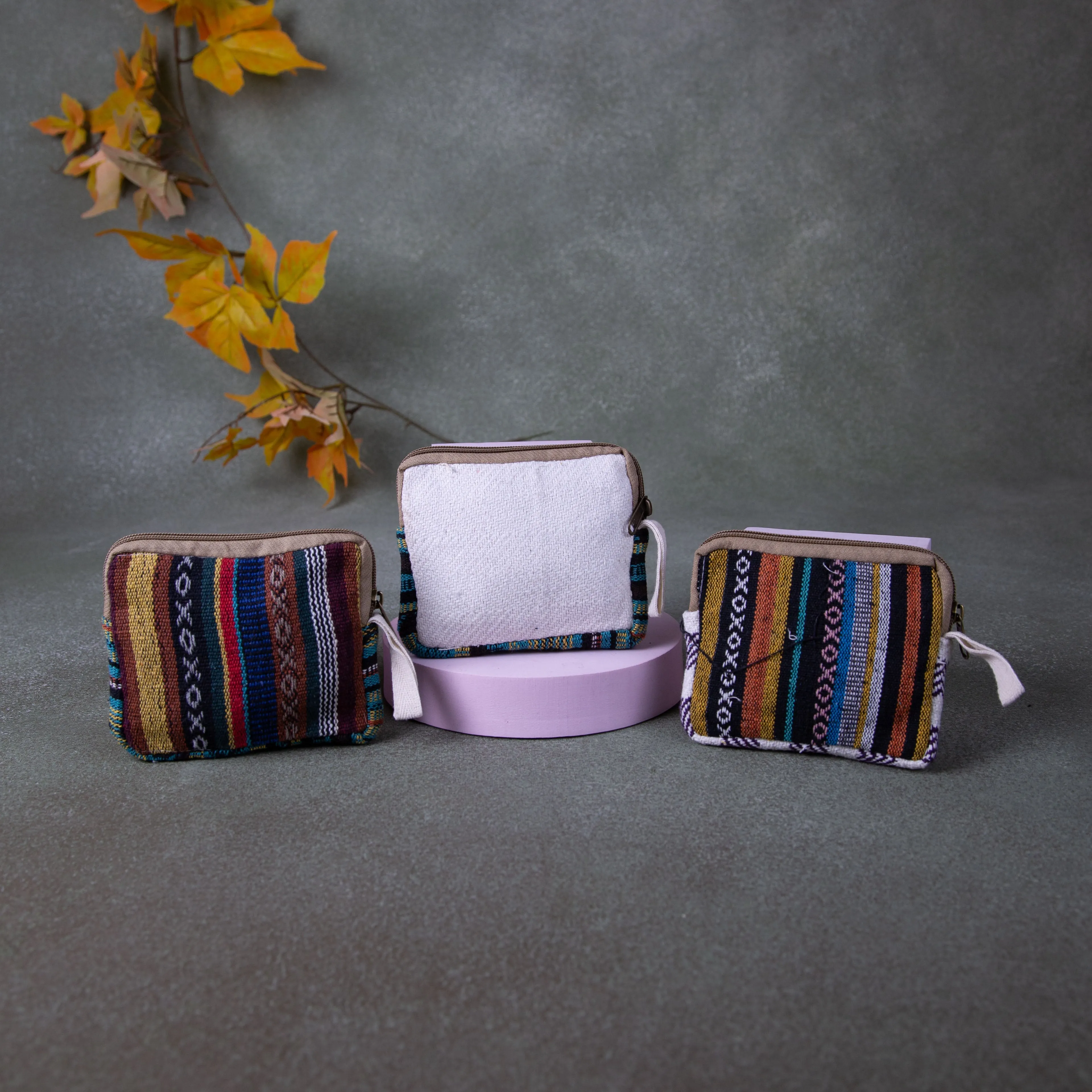 BoHo coin Pouch Multi-Colour with Rectangular  Design.