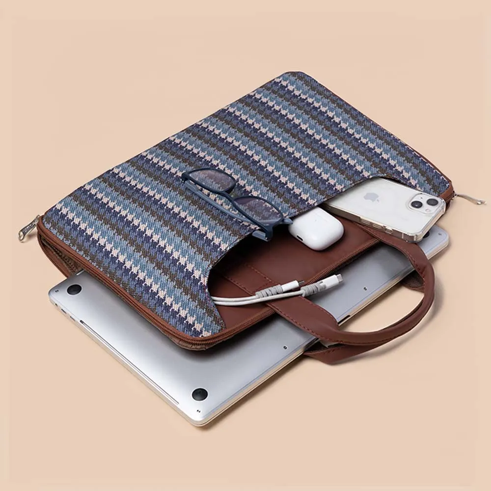 Bombay Houndstooth L-Zippered Laptop Sleeve