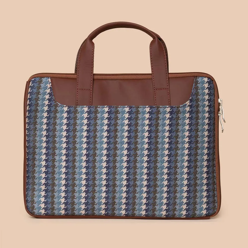 Bombay Houndstooth L-Zippered Laptop Sleeve