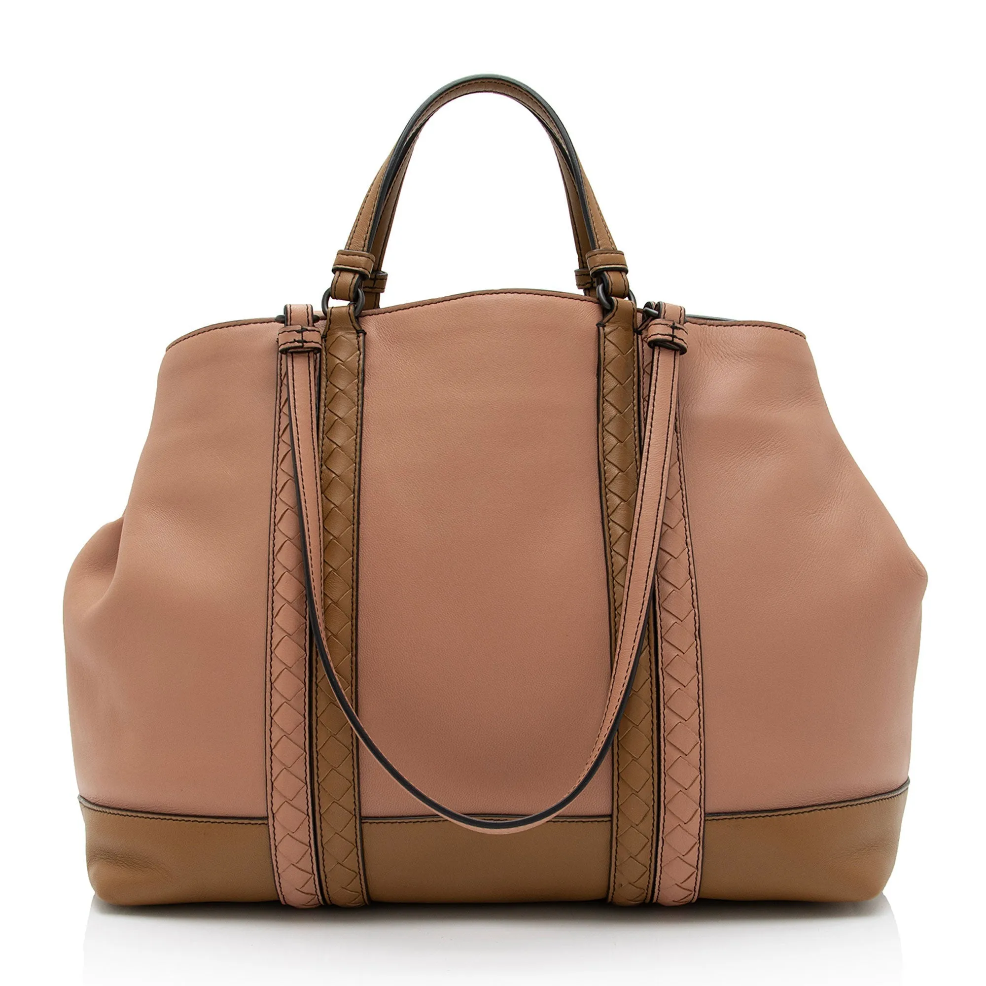 Bottega Veneta Nappa Leather Intrecciato Corso Tote (SHF-r5Jh3I)