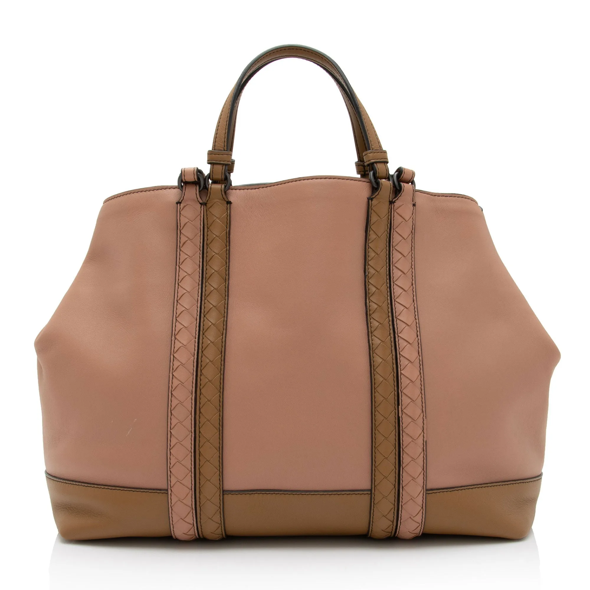 Bottega Veneta Nappa Leather Intrecciato Corso Tote (SHF-r5Jh3I)