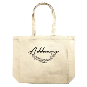 Bridesmaid Monochrome Leaves Addname Shopping Bag