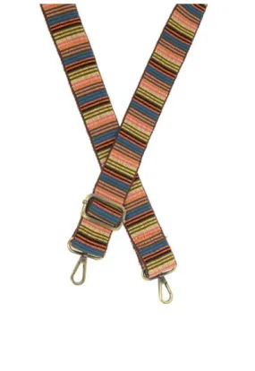 Brown Multi Stripe Purse Strap