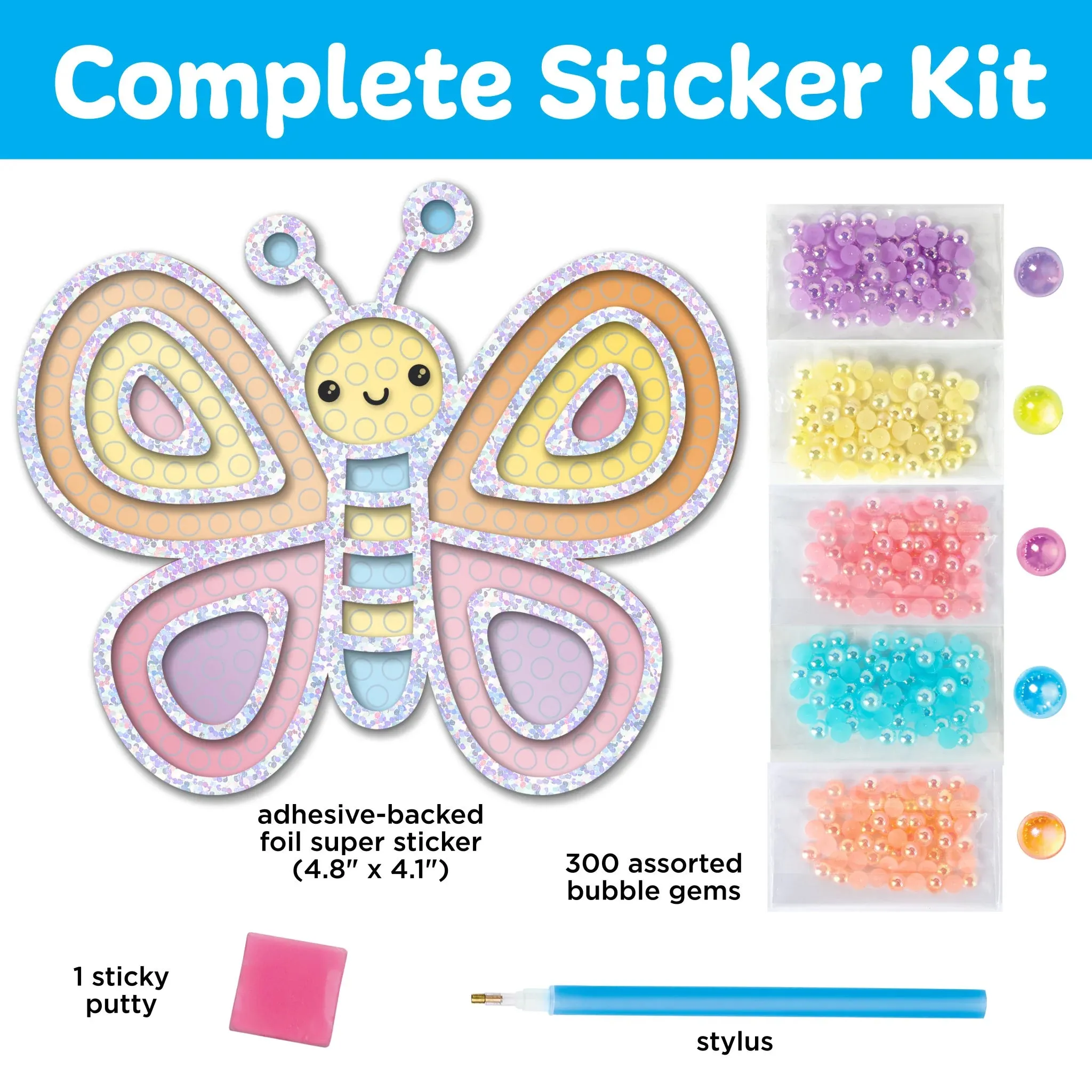 Bubble Gem Super Sticker Butterfly