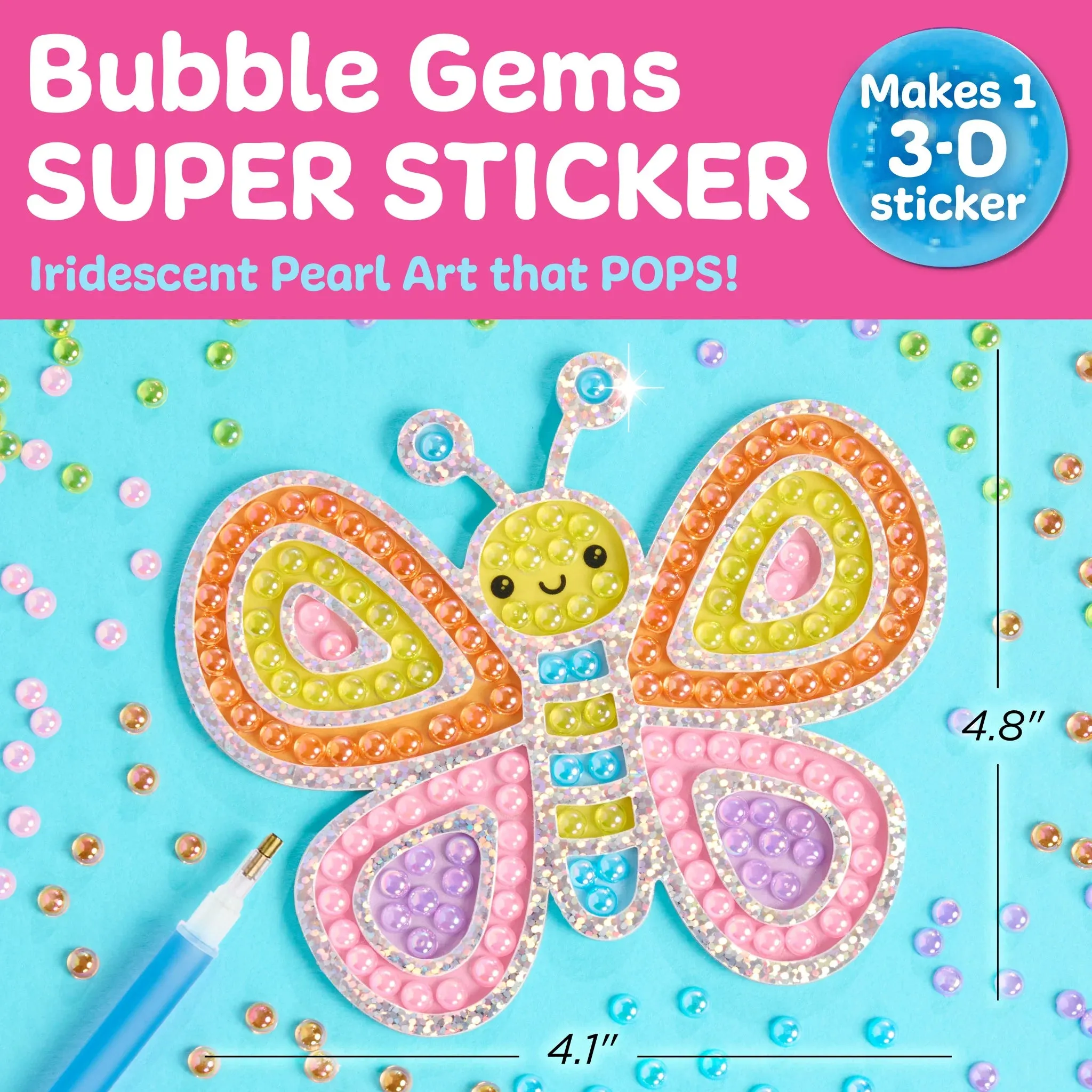 Bubble Gem Super Sticker Butterfly