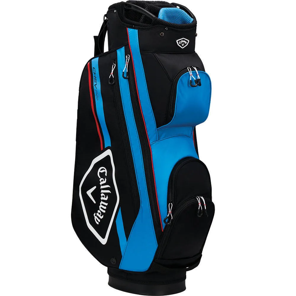 Callaway Chev 14  Cart Bag - Black/Cyan