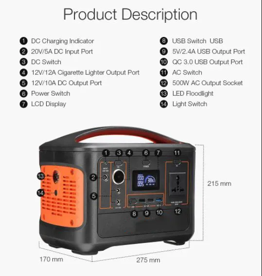 Camping Power Bank Portable Outdoor Power Station