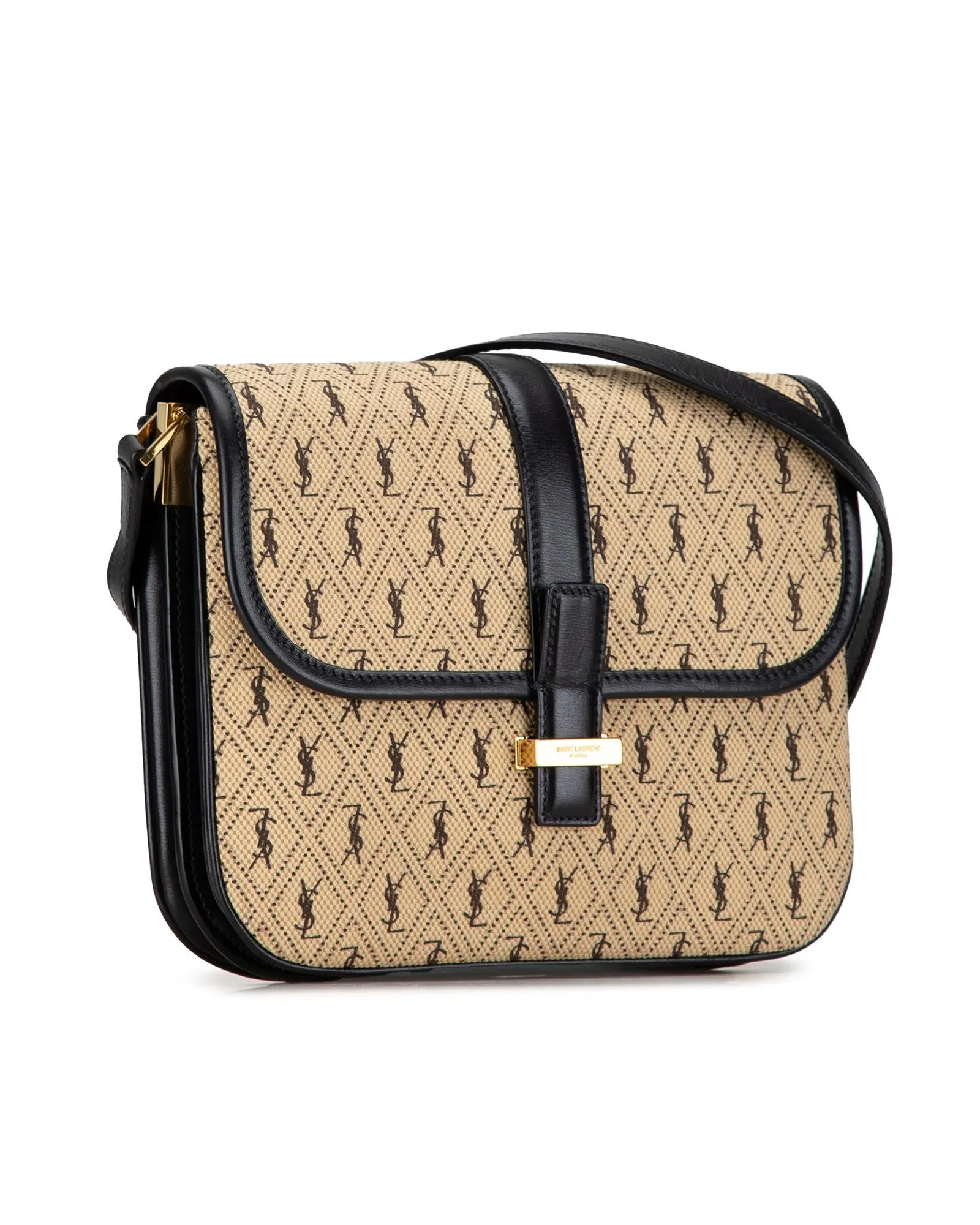 Canvas Crossbody Bag with Monogram