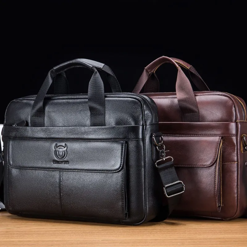 Captain niu cowhide briefcase: a stylish and functional travel partner