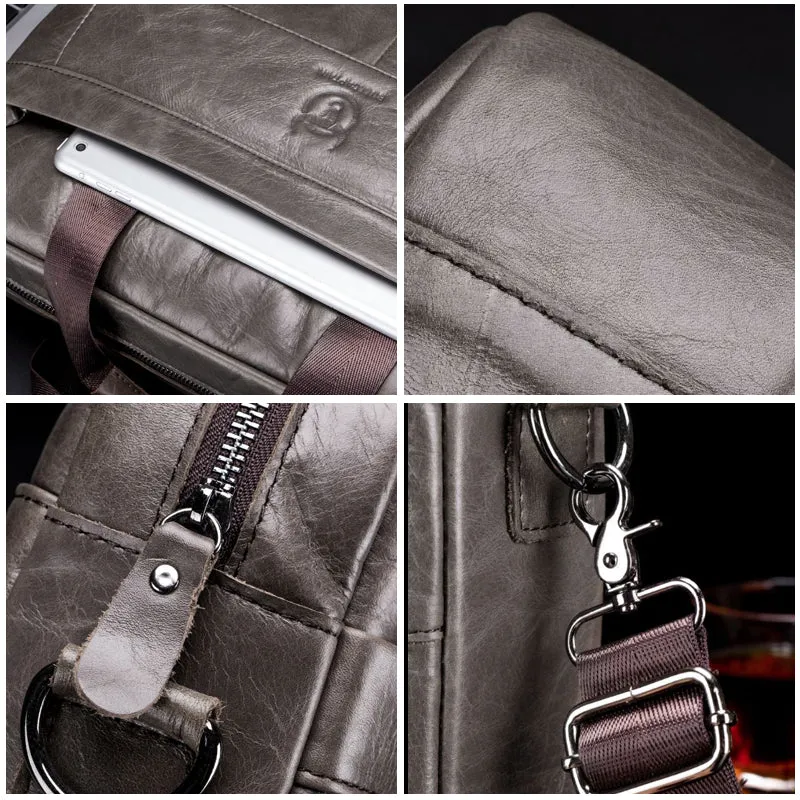 Captain niu cowhide briefcase: a stylish and functional travel partner