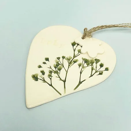 Ceramic hanging - baby's breath (Gypsophila)