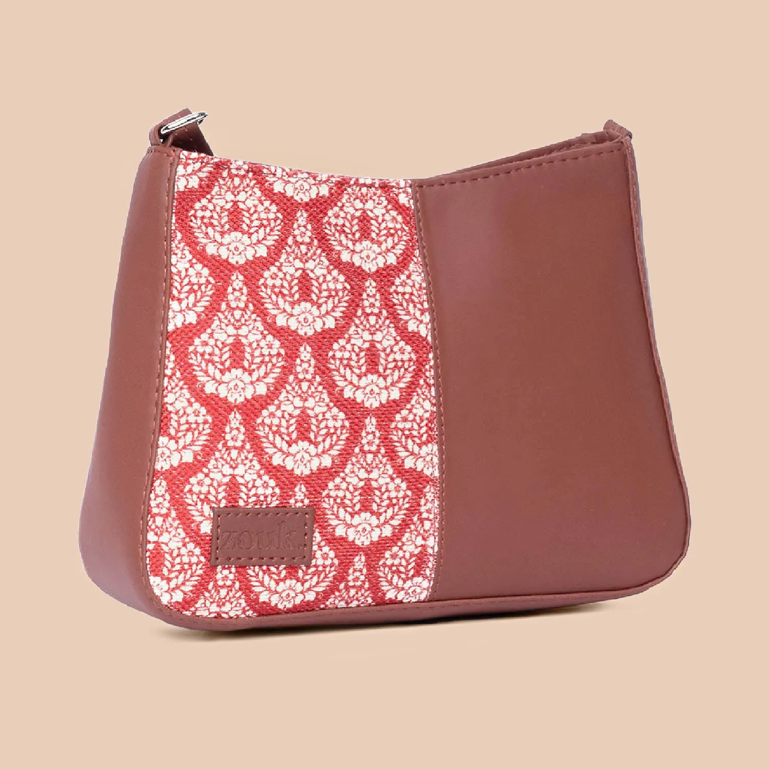 Chanderi Phool Boat Sling Bag