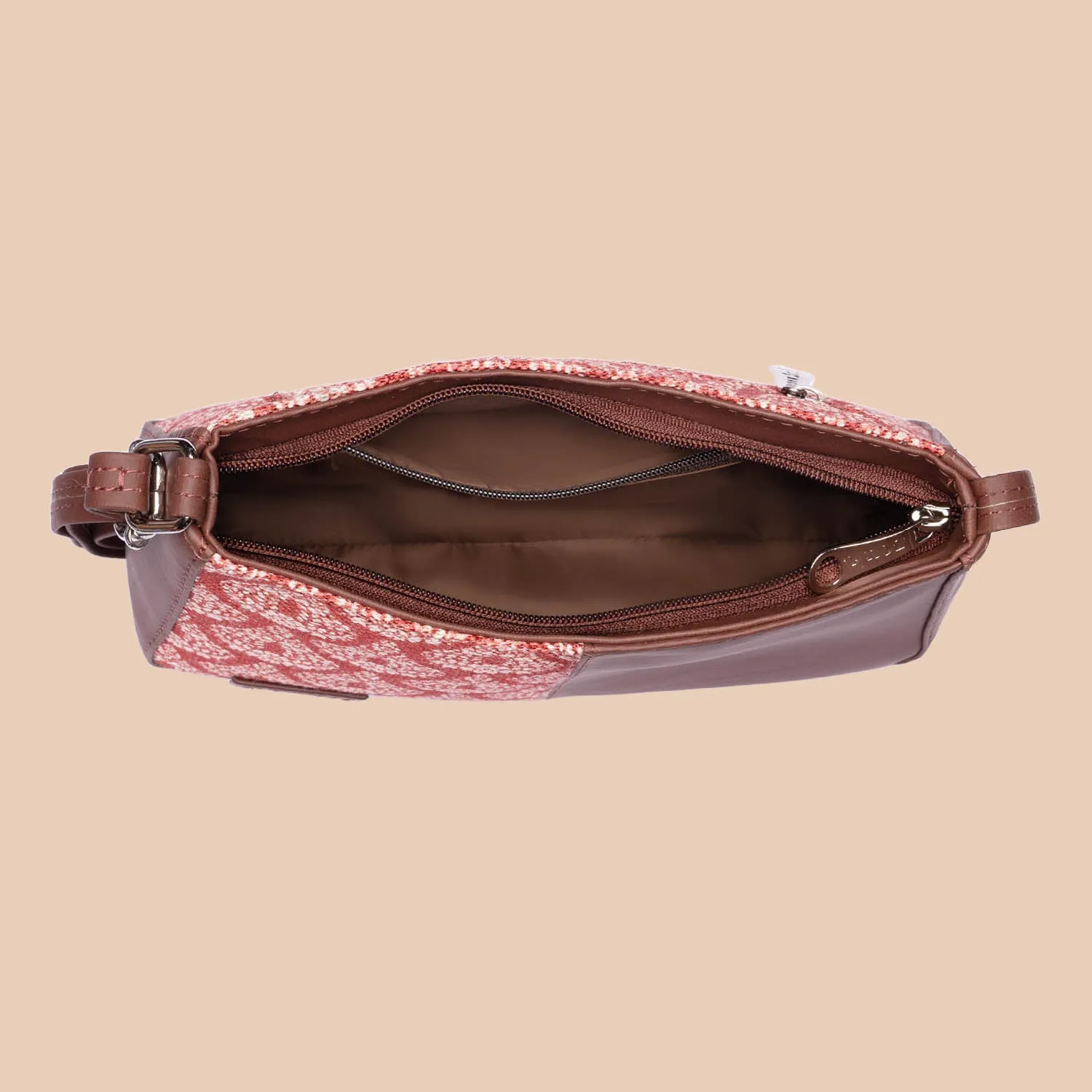 Chanderi Phool Boat Sling Bag