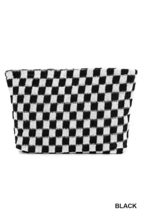 Checkered Cosmetic Bag