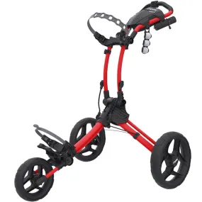 Clicgear Rovic RV1C Compact 3-Wheel Push Trolley - Red/Black