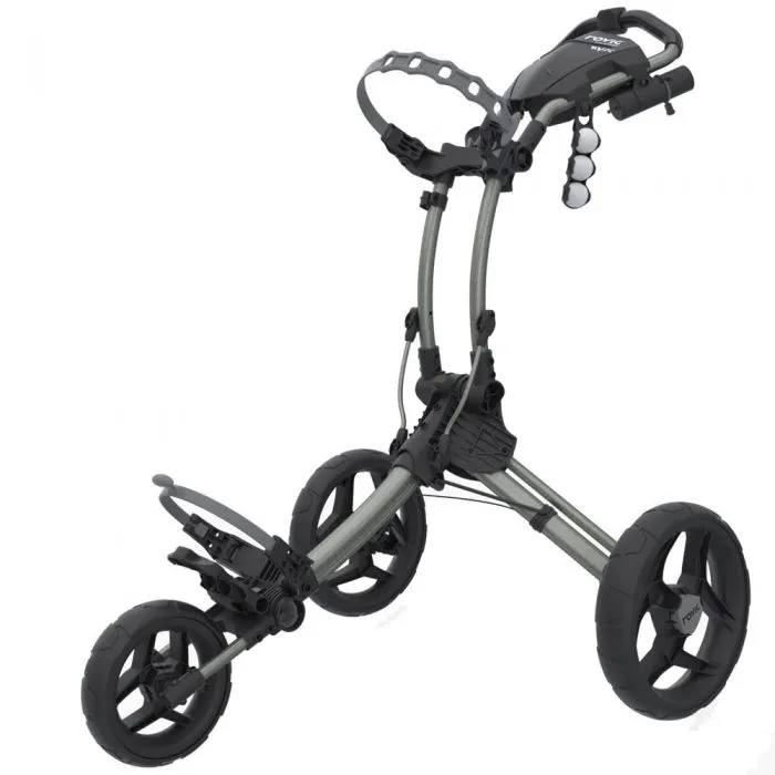 Clicgear Rovic RV1C Compact 3-Wheel Push Trolley - Silver