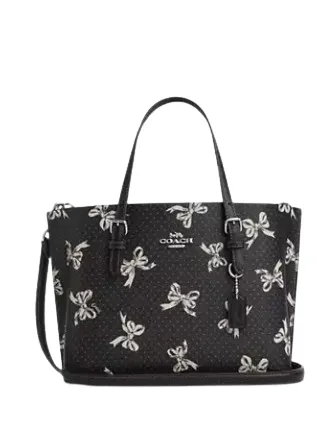 Coach Mollie Tote Bag 25 With Bow Print