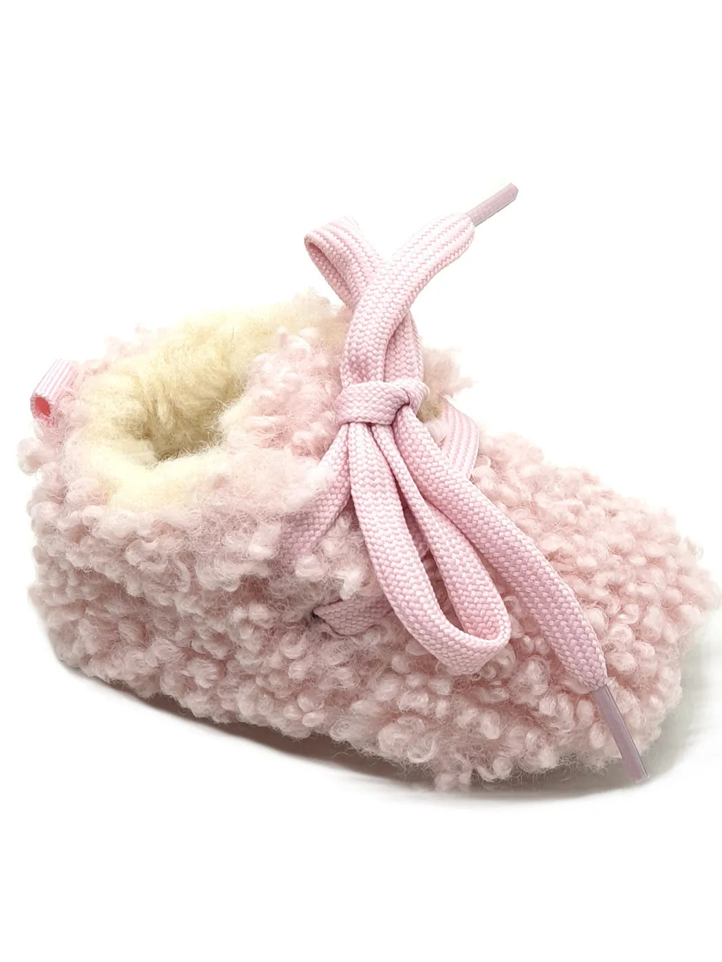 COC-TEDDY NEWBORN shoe with Faux fur-pink