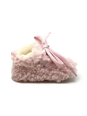 COC-TEDDY NEWBORN shoe with Faux fur-pink