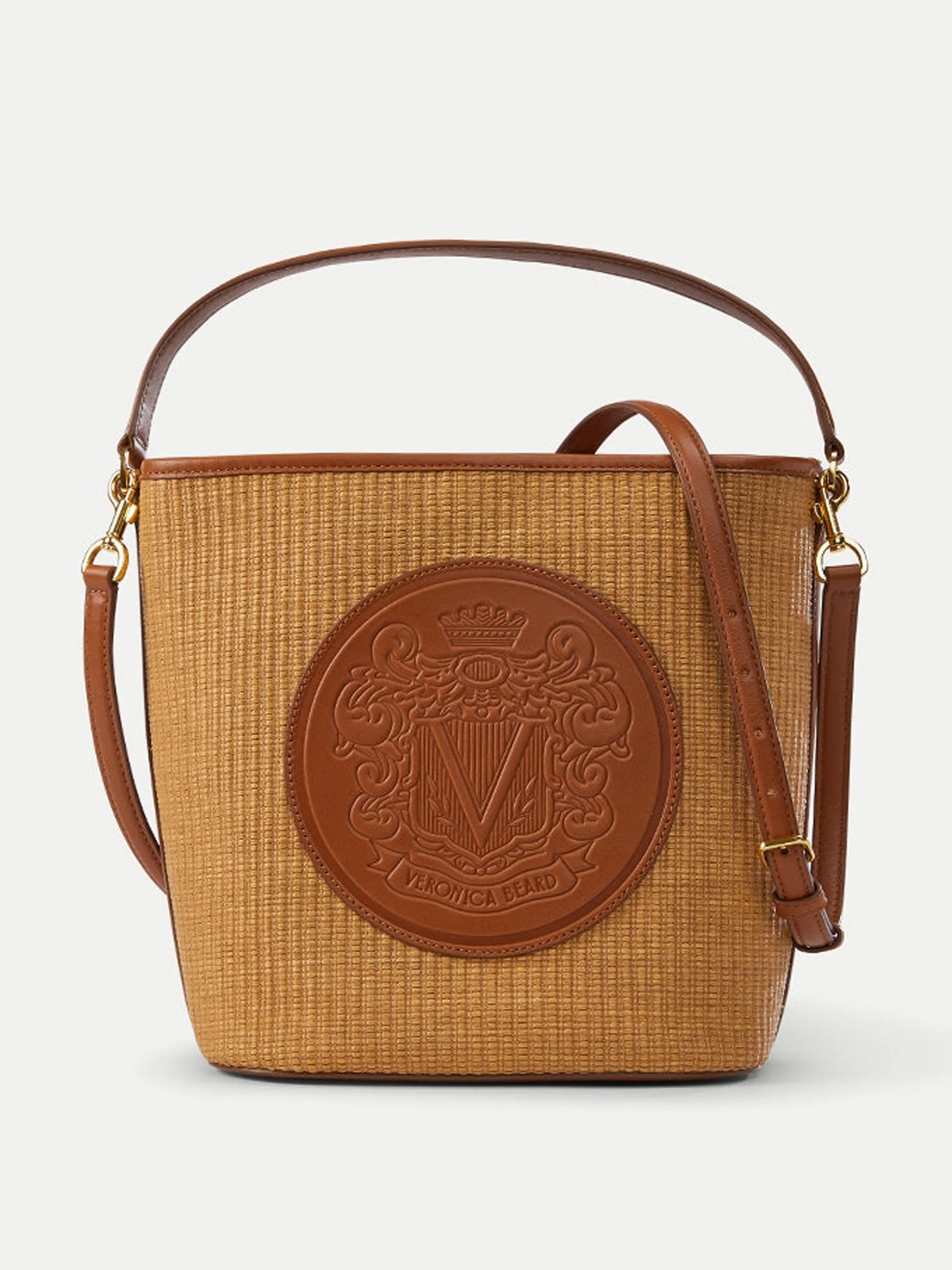 Crest bucket bag