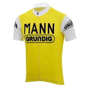 Dr. Mann Grundig Retro Cycling Jersey - Short Sleeve - Yellow