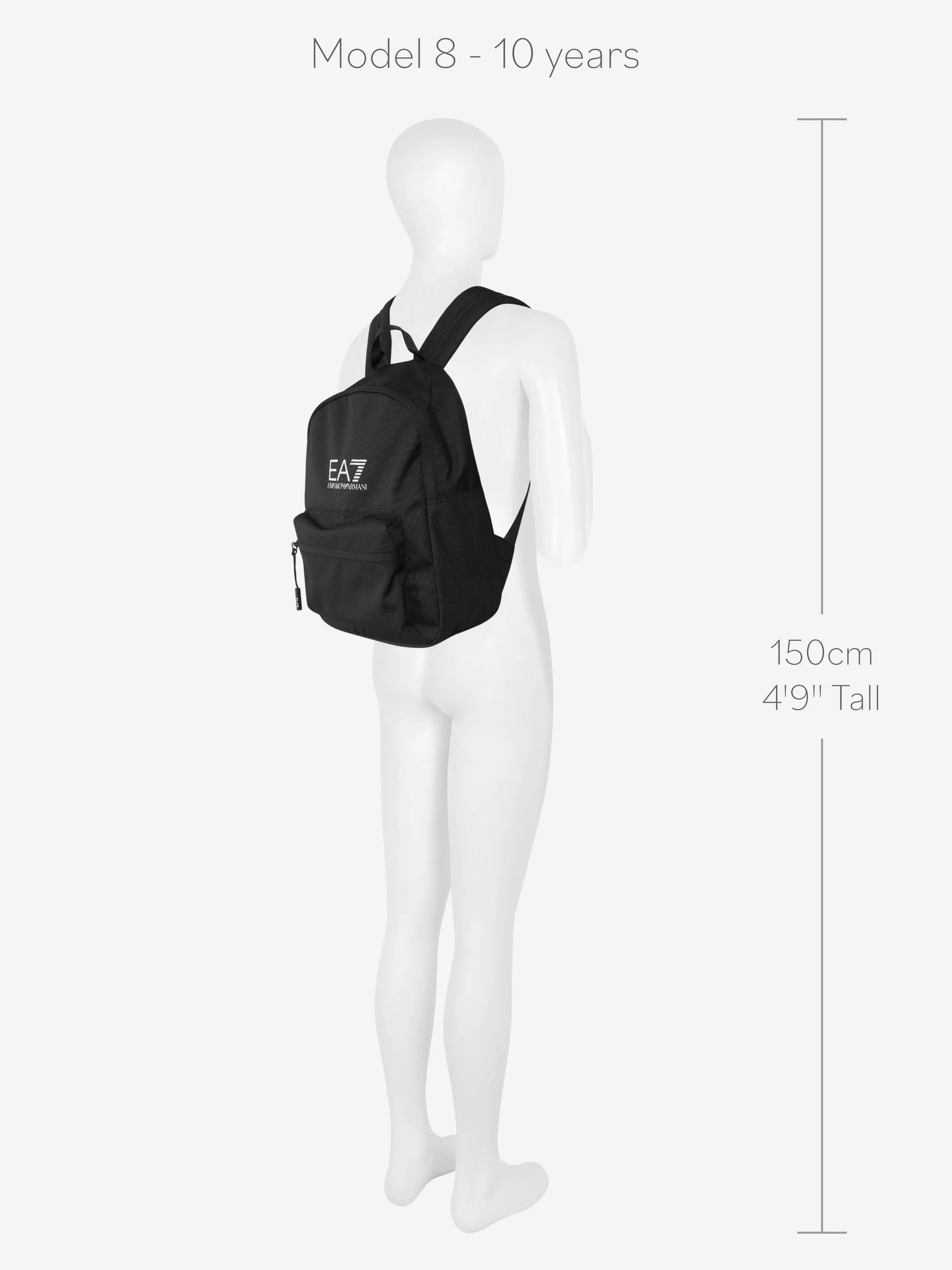 EA7 Emporio Armani Kids Logo Backpack in Black (34cm)