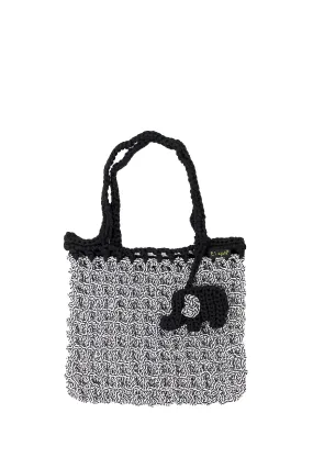 ELEPH MESH CROCHET BAG MULTI - M : Black