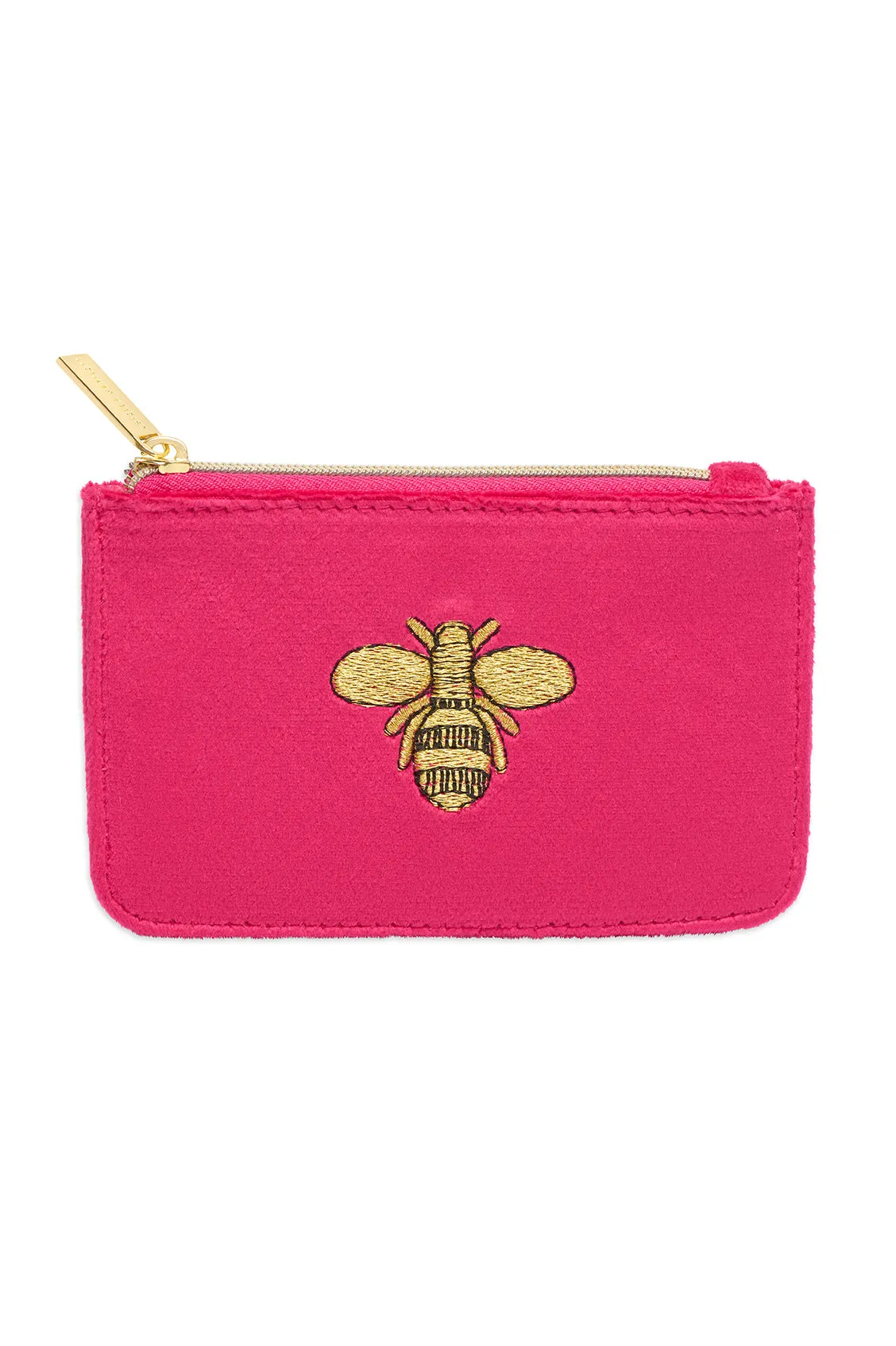 Embroidered Bee Card Purse