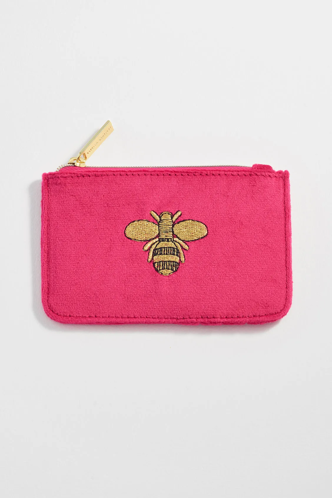 Embroidered Bee Card Purse