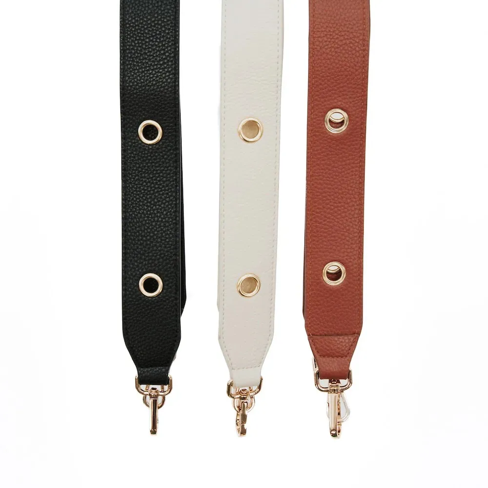 Evelynn Eyelet Vegan Leather Strap - Cream